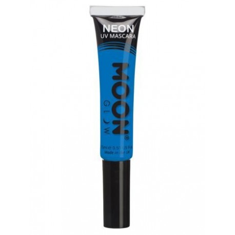 Mascara de ojos azul UV neon