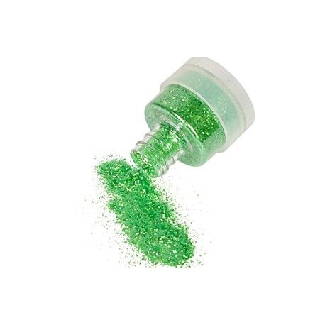 Purpurina super brillante verde Crystal Flakes 8 gr grimas