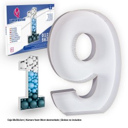 Numero 9 para meter globos 90 cm