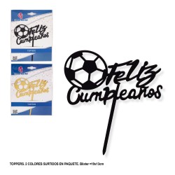 Topper tarta feliz cumpleanos futbol