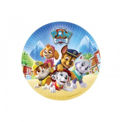 Platos patrulla canina cumpleanos 8 uds 18 cm