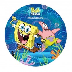 Platos Bob Esponja cumpleanos 8 uds 23 cm