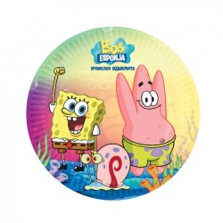 Platos Bob Esponja cumpleanos 8 uds 18 cm