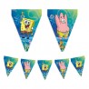 Banderin Bob Esponja 3 mt guirnalda cumplaños