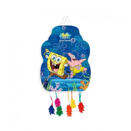 Pinata bob Esponja cumpleanos 33x46 cm mediana