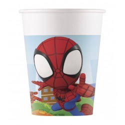 Vasos Spidey and friends cumpleaños 8 uds