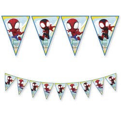 Banderin Spidey and friends 3 mt guirnalda cumplaños