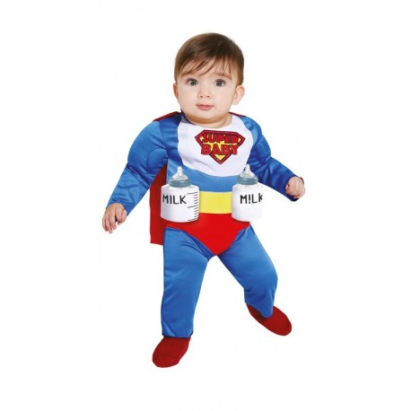 Disfraz superbaby man para bebe talla 12 18 meses