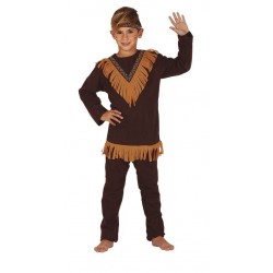 Disfraz indio marron oscuro para nina talla 5 6 anos