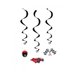 Colgantes carreras coches 3 uds 85 cm