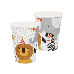 Vasos animales de la jungla safari 8 uds