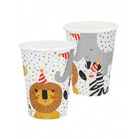 Vasos animales de la jungla safari 8 uds