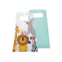 Bolsas de papel animales de la jungla safari 10 uds 23x15 cm