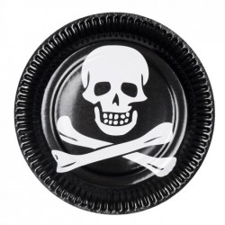 Platos piratas cumpleaños 10 uds 23 cm