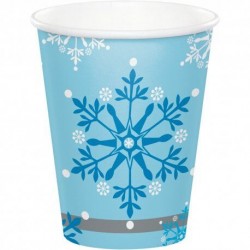 Vasos copos de nieve 8 uds