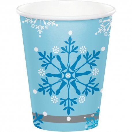 Vasos copos de nieve 8 uds