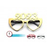 Gafas 2023 cotillon corazon oro fin de año