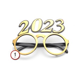 Gafas cotillon 2023 oro redondas