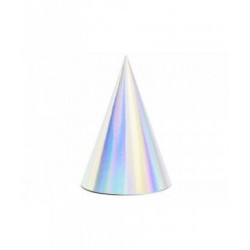 Gorros de carton iridiscente 6 uds 16 cm