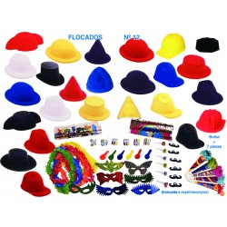 Bolsa de cotillon gorro flocado terciopelo