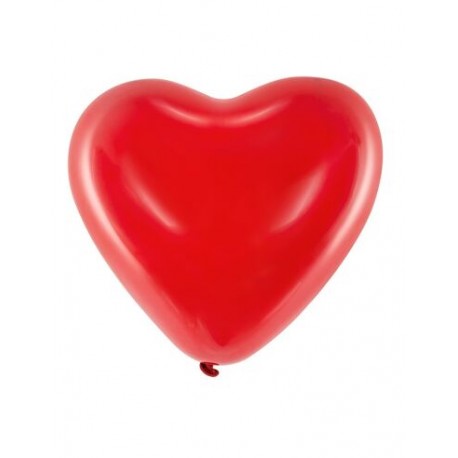 Globo corazon rojo latex 16 100 uds