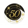Platos 50 cumpleaños 6 uds de 23 cm