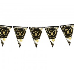 Guirnalda banderin triangular 50 cumpleaños 3 mt