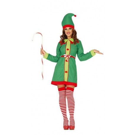 Disfraz Elfa navidad para mujer talla L