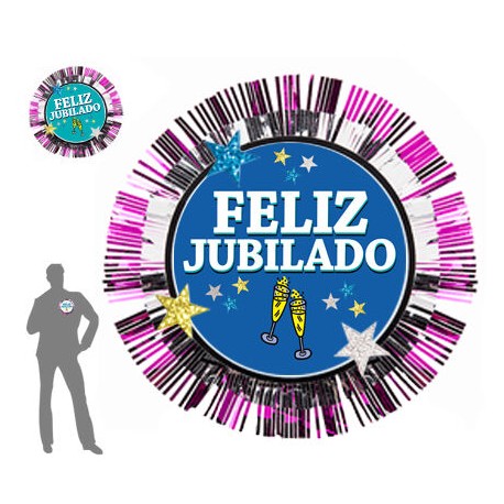 Broche escarapela feliz jubilado