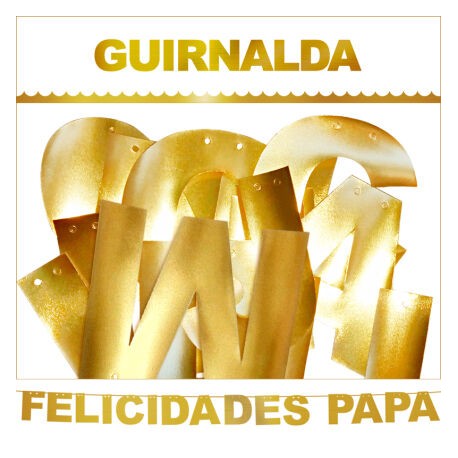 Guirnalda Felicidades Papa 3 metros