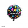 Globo feliz cumpleaños negro 45 cm