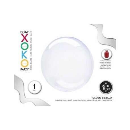 Globo burbuja transparente 51 cm