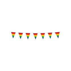 Banderin triangular arcoiris 3 mt orgullo