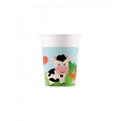 Vasos animales de la granja 8 uds