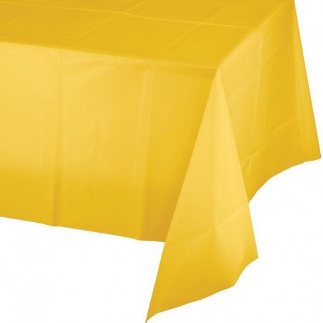 Mantel amarillo plastico 274x137 cm