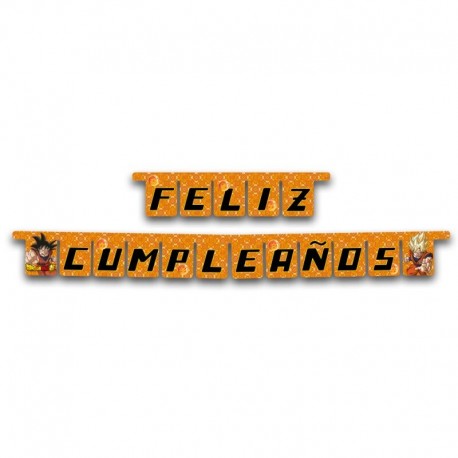 Guirnalda feliza cumpleanos Dragon Ball 3 mt