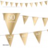 Baderin triagular 60 cumpleaños oro 4 metros