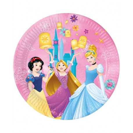 Platos princesas disney 8 uds de 23 cm