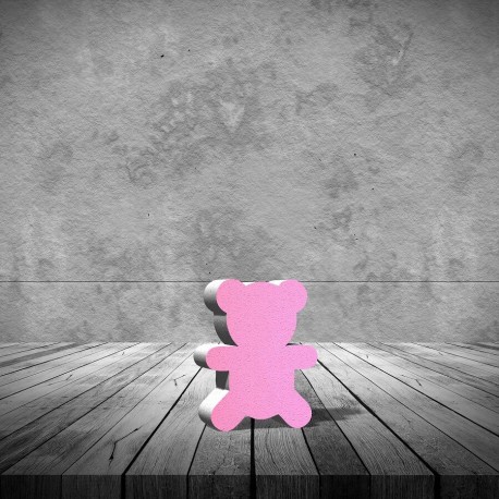 Figura osito rosa 30 cm porex