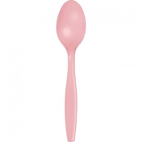 Cucharas rosa pastel 24 uds