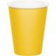 Vasos amarillos carton 8 uds
