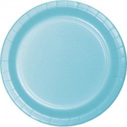 Platos azul pastel 18 cm 8 uds