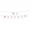 Guirnalda Mi Bautizo rosa 3 metros
