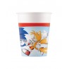 Vasos Sonic cumpleaños 8 uds