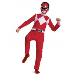 Disfraz Power Rangers Mighty Morphin Rojo Basic talla 7 8 Anos