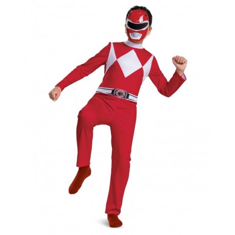 Disfraz Power Rangers Mighty Morphin Rojo Basic talla 7 8 Anos