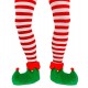 Pantys medias blancas y rojas elfo navidad talla XL