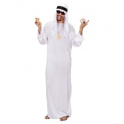 Disfraz jeque arabe blanco talla XXL