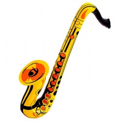 Saxofon hinchable dorado