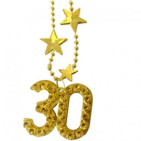 Collar 30 cumpleanos oro